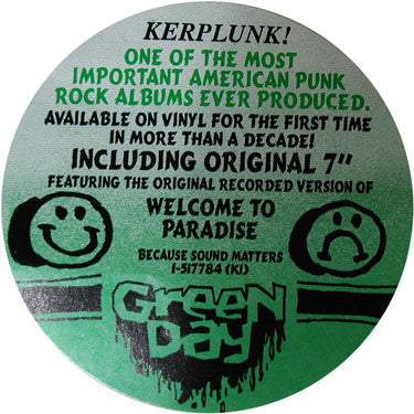 Green Day - Kerplunk (1991)  - New LP Record 2009 Reprise Vinyl & 7" Single - Pop Punk / Power Pop