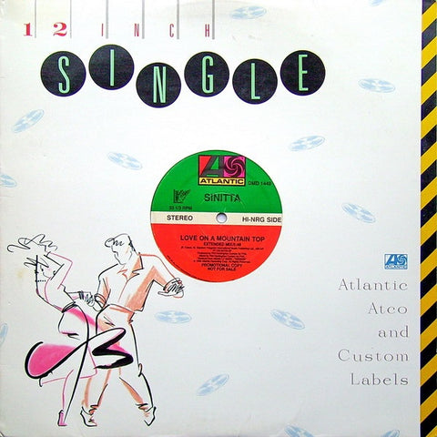 Sinitta – Love On A Mountain Top / Lay Me Down Easy - Mint- 12" Single Record 1989 Atlantic USA Promo Vinyl - House / Synth-pop