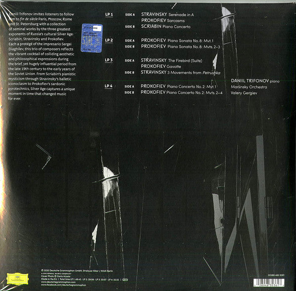 Daniil Trifonov / Valery Gergiev - Silver Age : Scriabin/Stravinsky/Prokofiev - New 4 LP Record 2021 Deutsche Grammophon German Import Vinyl - Classical