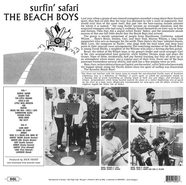 The Beach Boys ‎– Surfin' Safari (1962) - New LP Record 2021 DOL Europe Import Blue Vinyl - Surf Rock / Pop Rock