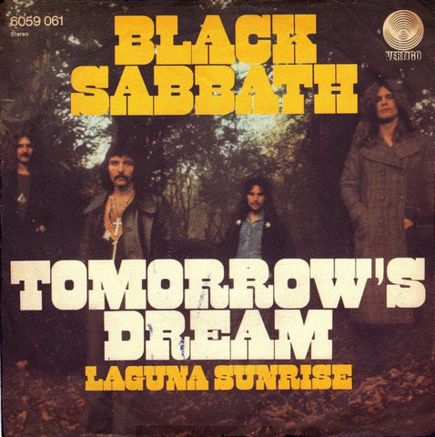Black Sabbath – Tomorrow's Dream - VG+ 7" Single Record 1972 Vertigo Germany Vinyl & Sleeve - Prog Rock / Hard Rock