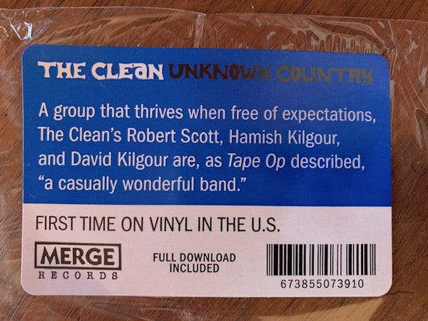 The Clean ‎– Unknown Country (1996) - New LP Record 2021 Merge USA Vinyl & Download - Alternative Rock / Pop Rock - Shuga Records