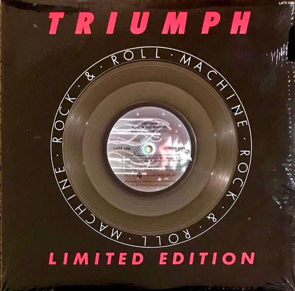Triumph – Rock & Roll Machine - VG+ LP Record 1977 Attic Canada Silver Metal Vinyl - Arena Rock / Classic Rock - Shuga Records