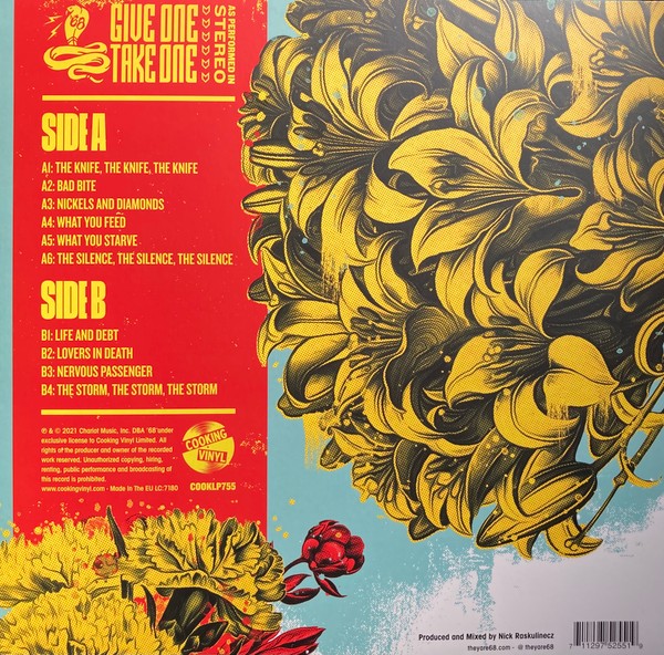 68 ‎– Give One Take One - New LP Record 2021 Cooking Vinyl UK Import Red Vinyl - Alternative Rock / Indie Rock - Shuga Records
