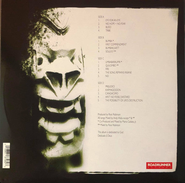 Soulfly ‎– Soulfly (1998) - New 2 LP Record 2021 Roadrunner White Vinyl - Nu Metal / Heavy Metal - Shuga Records
