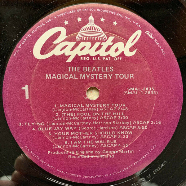The Beatles – Magical Mystery Tour (1967) - VG+ LP Record 1978 Capitol Purple Labels USA Stereo Vinyl - Psychedelic Rock / Pop Rock