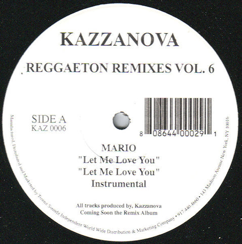 Various ‎– Reggaeton Remixes Vol.6 - New Vinyl 12" Single USA 2005 - Ragga/Hip Hop
