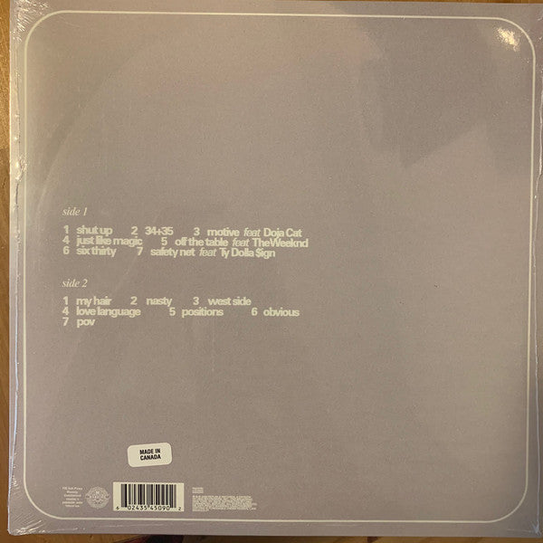 Ariana Grande ‎– Positions - New LP Record 2021 Republic Coke Bottle Clear Vinyl - Pop / R&B - Shuga Records