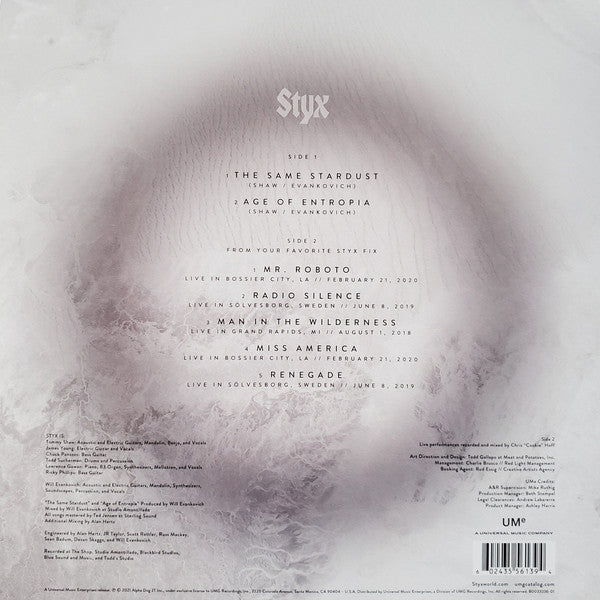 Styx ‎– The Same Stardust EP - New Record Store Day 2021 UMe RSD Blue Vinyl - AOR / Hard Rock