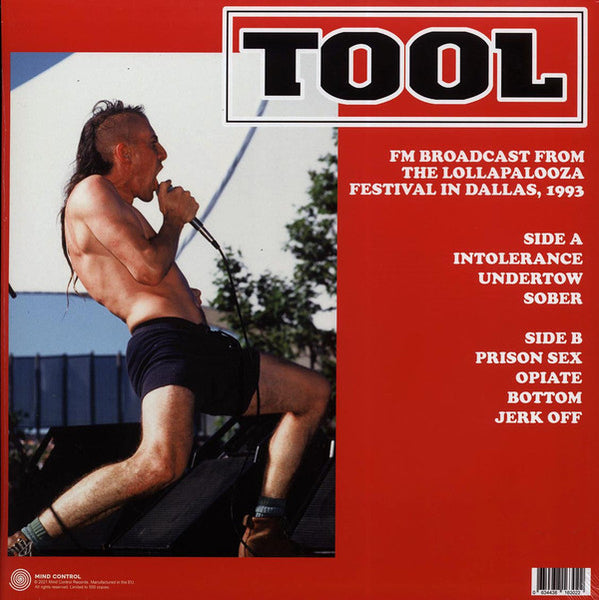 Tool ‎– Live At The Starplex Amphitheatre, Dallas, TX. August 1st 1993 - FM Broadcast - New LP Record 2021 Mind Control Europe Import Vinyl - Alternative Rock - Shuga Records