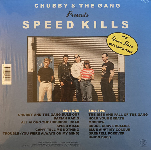 Chubby & The Gang ‎– Speed Kills - New LP Record 2021 Partisan UK Import Vinyl - Punk - Shuga Records