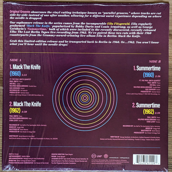 Ella Fitzgerald ‎– Ella In Berlin - New LP Record Store Day 2021 Verve USA RSD Vinyl - Jazz / Swing - Shuga Records