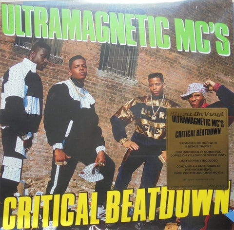 Ultramagnetic MC's – Critical Beatdown (Expanded) (1988) - New 2 LP Record 2021 Music On Vinyl Yellow 180 gram Vinyl & Numbered