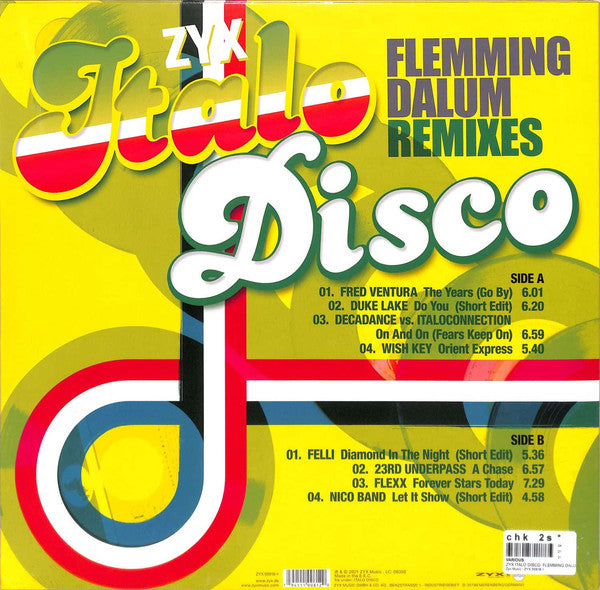 Various ‎– ZYX Italo Disco : Flemming Dalum Remixes - New LP Record 2021 ZYX Musi Europe Import Vinyl - Electronic / Italo-Disco
