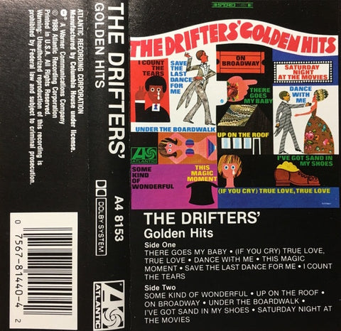 The Drifters – The Drifters' Golden Hits - Used Cassette 1988 Atlantic Tape - Rhythm & Blues / Soul / Funk