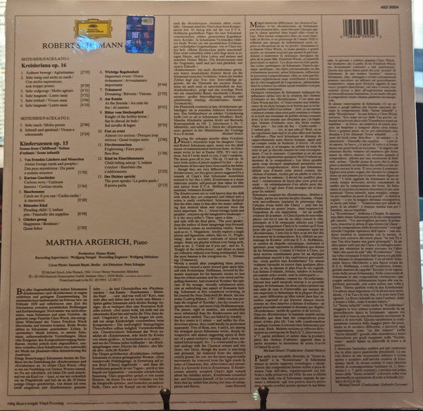Martha Argerich - Schumann ‎– Kinderszenen • Kreisleriana (1984) - New LP Record 2021 Deutsche Grammophon Europe Import 180 gram Vinyl - Classical - Shuga Records
