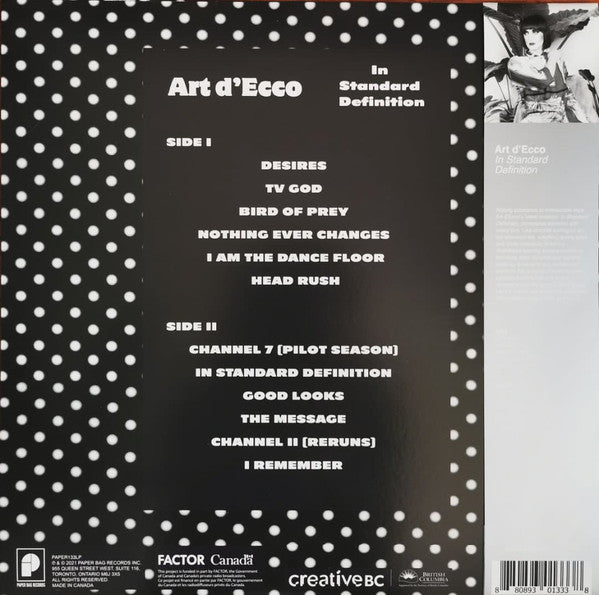 Art d'Ecco ‎– In Standard Definition - New LP Record 2021 Paper Bag Canada Import Silver Screen Edition Vinyl & Signed Poster - Art Rock / Glam - Shuga Records
