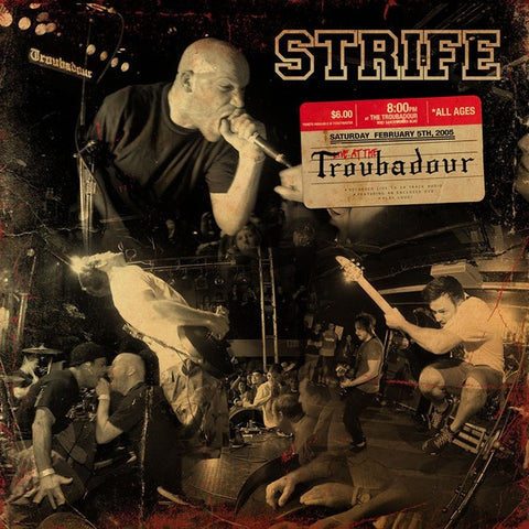 Strife – Live At The Troubadour - Mint- LP Record 2017 War USA Red Vinyl & DVD - Hardcore