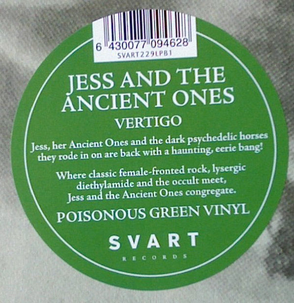 Jess And The Ancient Ones ‎– Vertigo - New LP Record 2021 Svart Finland Import Green Poisonous Vinyl - Psychedelic Rock - Shuga Records