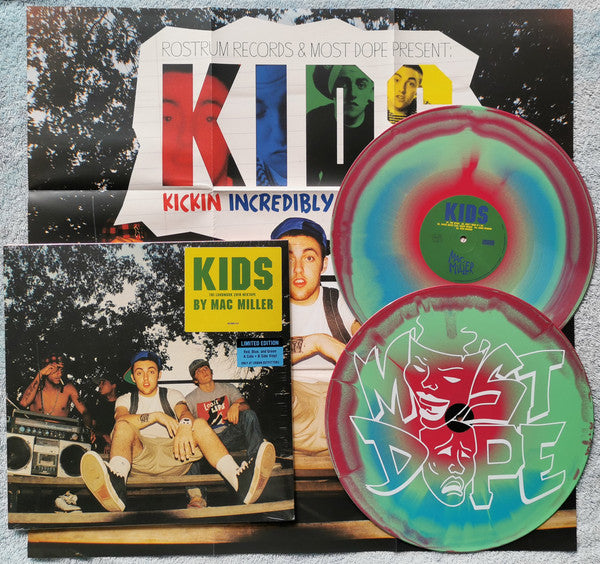 Mac Miller - K.I.D.S. (Kickin Incredibly Dope Shit)(2010) - New 2 LP Record 2021 Rostrum Urban Outfitters Red, Blue & Green Vinyl - Hip Hop - Shuga Records