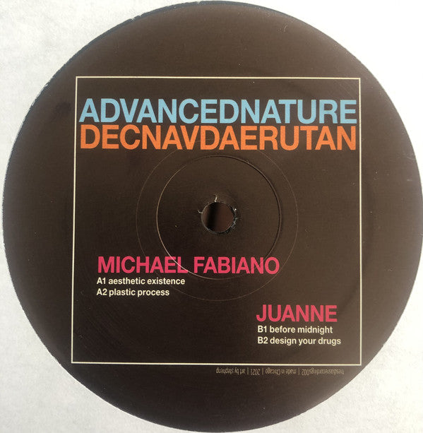 Michael Fabiano, Juanne - Advanced Nature - New EP Record 2021 Tres Dias USA Vinyl - Chicago Electronic / Techno / Acid House - Shuga Records