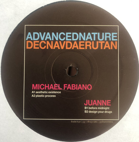 Michael Fabiano, Juanne - Advanced Nature - New EP Record 2021 Tres Dias USA Vinyl - Chicago Electronic / Techno / Acid House - Shuga Records