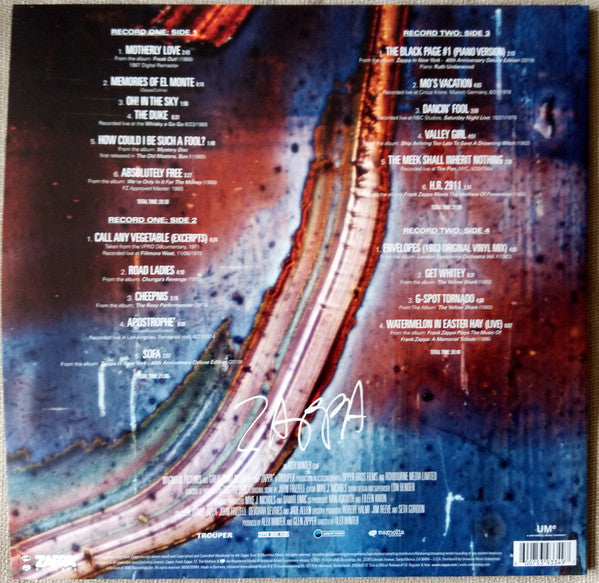 Frank Zappa ‎– Zappa (Original Motion Picture) - New 2 LP Record 2021 Zappa Europe Import 180 gram Crystal Clear Vinyl - Soundtrack - Shuga Records