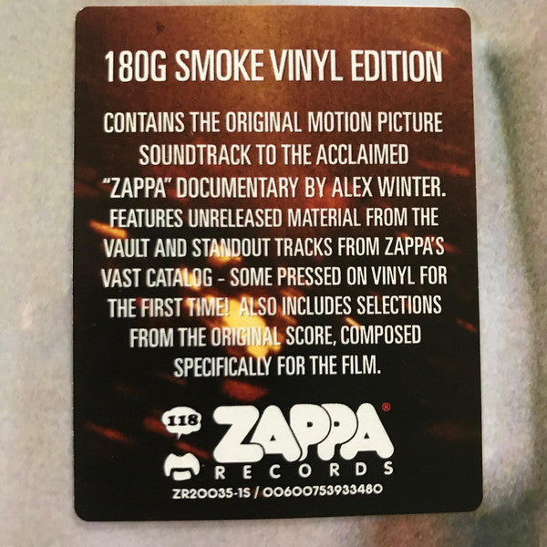 Frank Zappa ‎– Zappa (Original Motion Picture) - New 5 LP Record Box Set 2021 Zappa Europe Import Smoke Coloured 180 gram Vinyl - Soundtrack
