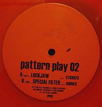 Lock Jaw / Special Filter – Pattern Play 02 - New 12" Single Record 1998 Pattern Play UK Vinyl - Techno
