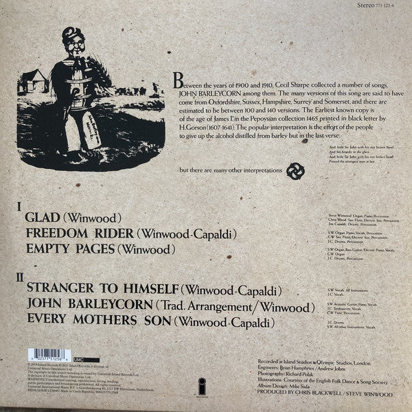 Traffic ‎– John Barleycorn Must Die (1970) - New LP Record 2021 Island Europe Import 180 gram Vinyl & Download - Psychedelic Rock / Folk Rock - Shuga Records