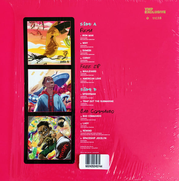 Rema ‎– The Three E.P.'s - New LP Record 2021 Mavin/Vinyl Me, Please Neon Pink Vinyl & Numbered - Hip Hop / Afrobeat