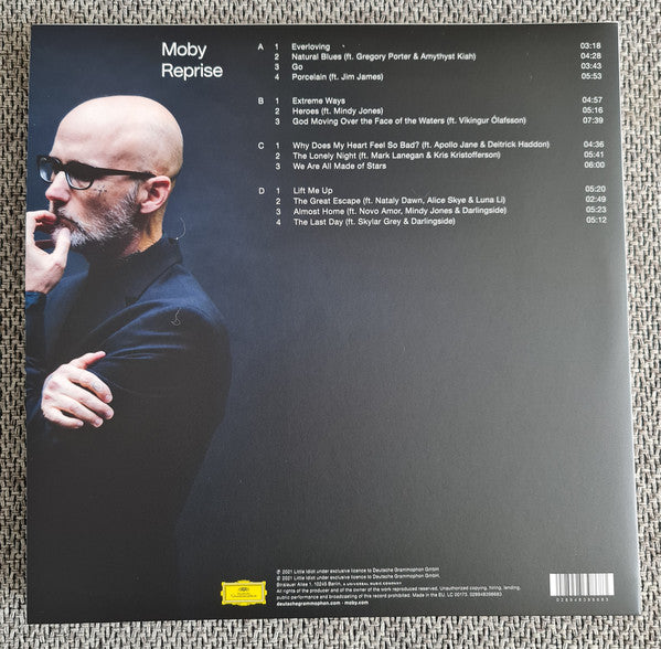 Moby ‎– Reprise - New 2 LP Record 2021 Deutsche Grammophon German Import Clear Vinyl & Slipmat - Electronic / Classical - Shuga Records