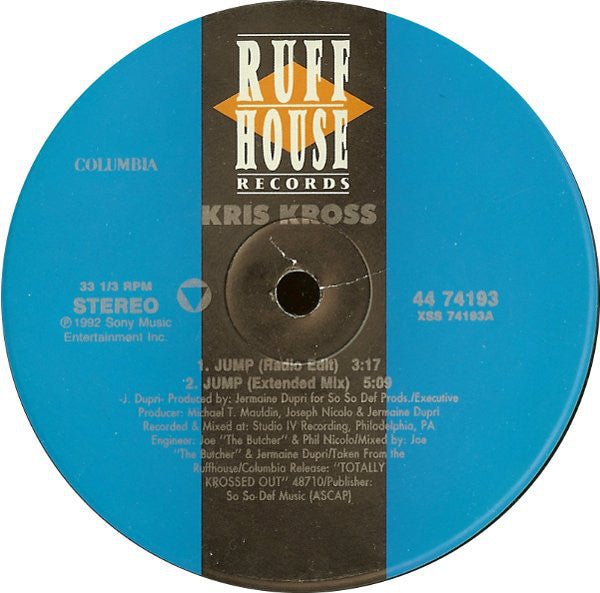 Kris Kross ‎– Jump - VG+ 12" Single USA 1992 - Hip Hop - Shuga Records