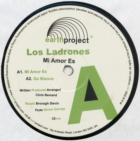 Los Ladrones – Mi Amor Es - New 12" Single Record 2002 Earth Project UK Vinyl - Future Jazz / Latin