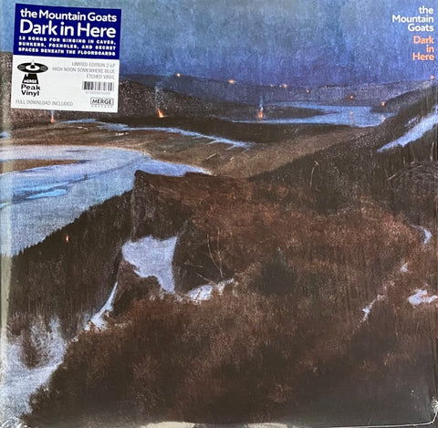 The Mountain Goats ‎– Dark In Here - Mint- 2 LP 2021 Merge Blue Vinyl & Download - Indie Rock