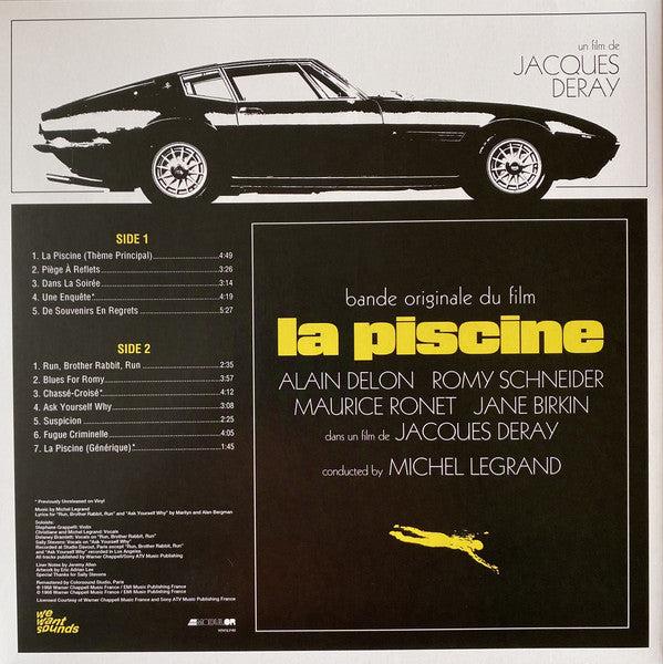 Michel Legrand ‎– Bande Originale Du Film La Piscine (1969) - New LP Record Store Day 2021 Wewantsounds RSD Vinyl & 7" - Soundtrack - Shuga Records