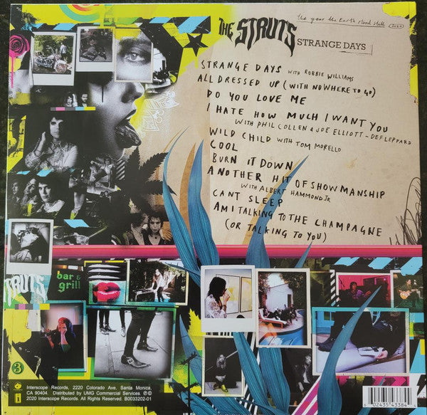 The Struts ‎– Strange Days - New LP Record Store Day 2021 Interscope RSD Clear Vinyl - Rock / Glam - Shuga Records
