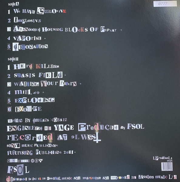 The Future Sound Of London ‎– We Have Explosive (1996) - New LP Record 2021 fsoldigital.com UK Import RSD Vinyl - Electronic / IDM / Ambient - Shuga Records