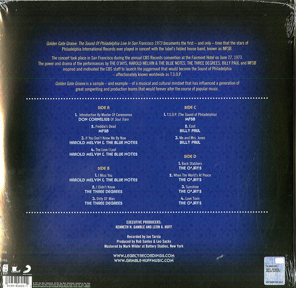 Various ‎– Golden Gate Groove (The Sound Of Philadelphia Live in San Francisco 1973)- New LP Record Store Day 2021 Philadelphia International USA RSD Vinyl - Soul / Funk - Shuga Records