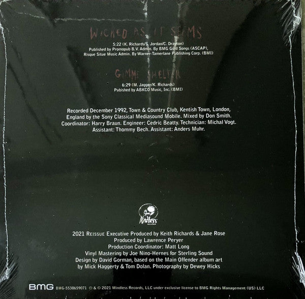 Keith Richards ‎– Live - New 7" Single Record Store Day 2021 BMG USA RSD Vinyl - Rock - Shuga Records