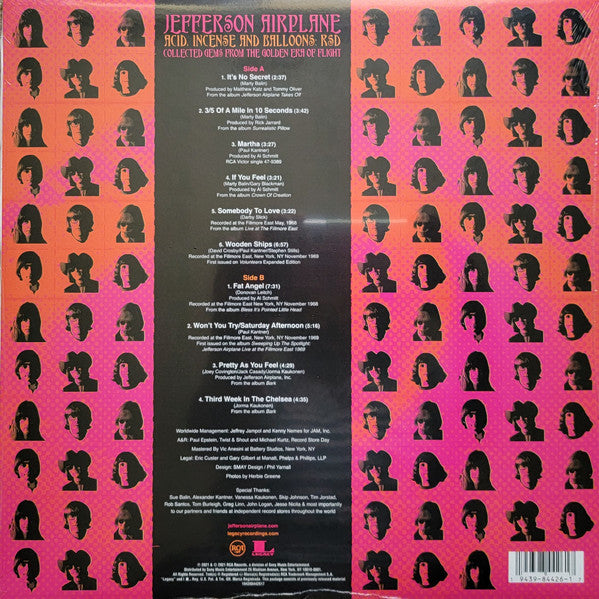 Jefferson Airplane ‎– Acid, Incense And Balloons: RSD-Collected Gems From The Golden Era Of Flight - New LP Record Store Day 2021 RCA Victor RSD Vinyl - Psychedelic Rock - Shuga Records