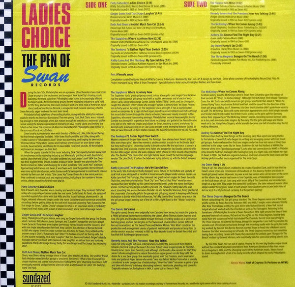 Various ‎– Ladies Choice: The Pen Of Swan Records - New LP Record Store Day 2021 Sundazed USA RSD Blue Vinyl - Rock - Shuga Records