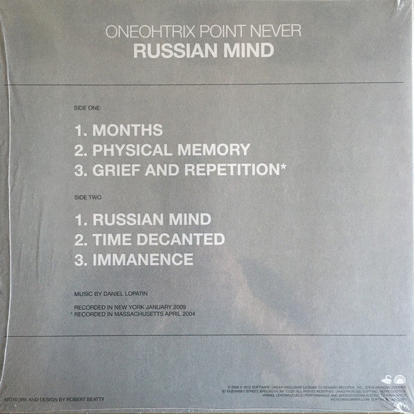 Oneohtrix Point Never - Russian Mind (2009) - New LP Record Store Day 2021 Mexican Summer RSD Metallic Silver Vinyl - Electronic / Ambient / Drone / Experimental