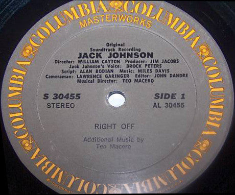 Miles Davis – Jack Johnson - VG+ LP Record 1971 Columbia Masterworks USA Vinyl - Jazz / Fusion / Soundtrack