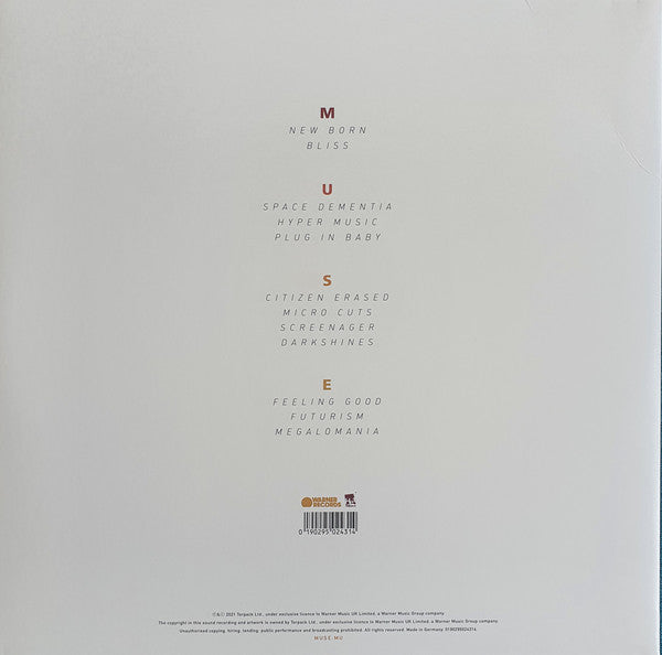 Muse ‎– Origin Of Symmetry: XX Anniversary RemiXX (2001) - New 2 LP Record 2021 Warner Europe Import Vinyl - Alternative Rock - Shuga Records
