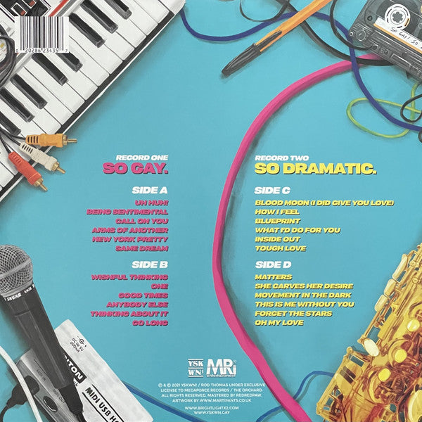 Bright Light Bright Light ‎– So Gay. So Dramatic. - New 2 LP Record 2021 YSKWN! USA Neon Pink & Green Vinyl & Download  - Dance-pop / Electronic - Shuga Records