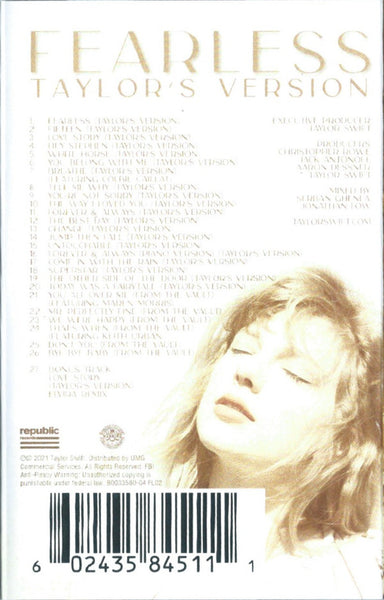 Taylor Swift – Fearless (Taylor's Version) - New 2x Cassette Album 2021 Republic UK Tape - Pop / Country / Rock - Shuga Records