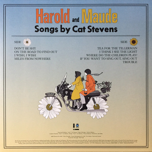 Cat Stevens ‎– The Songs From The Original Movie: Harold And Maude (1971) - New LP Record Store Day 2021 Island RSD Yellow 180 gram Vinyl - Soundtrack - Shuga Records