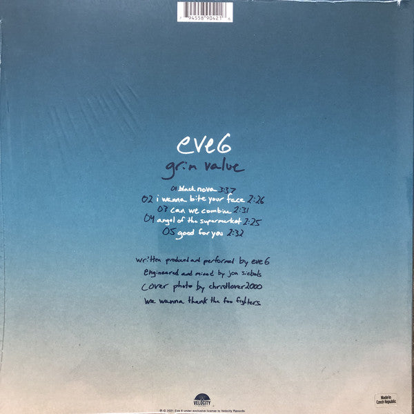 Eve 6 ‎– grim value - New EP Record 2021 Velocity Europe Import Orange Vinyl & Download - Rock