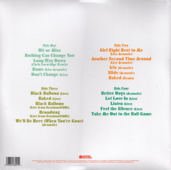Goo Goo Dolls ‎– Rarities - New 2 LP Record 2021 Warner USA Vinyl - Pop Rock